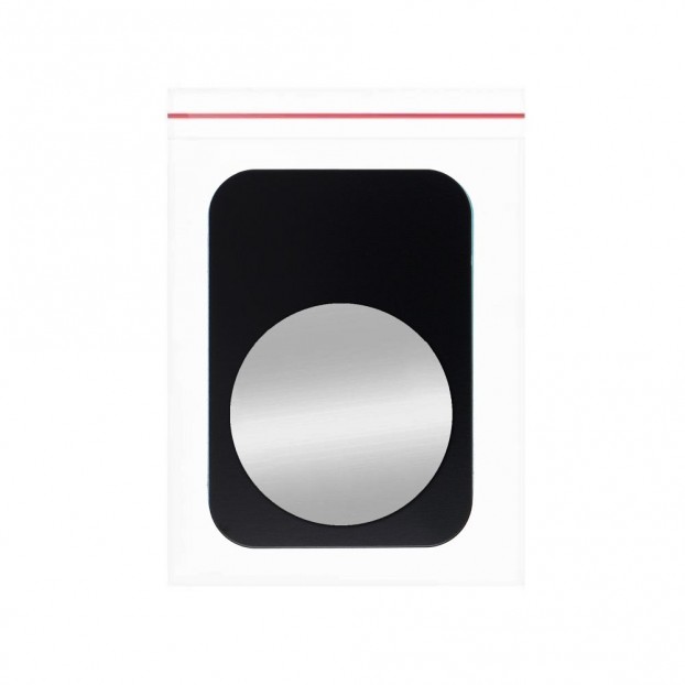 Set 2 Placute metalice cu banda adeziva pentru suporturi auto magnetice - Negru