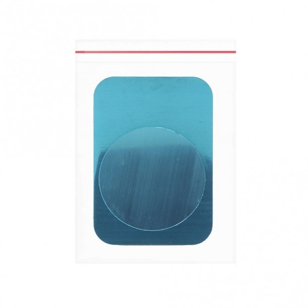 Set 2 Placute metalice cu banda adeziva pentru suporturi auto magnetice - Argintiu