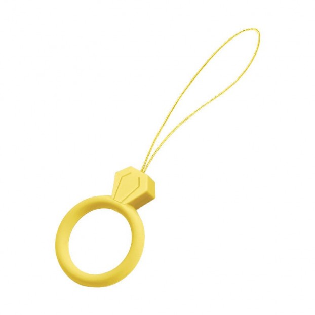 Snur pentru husa de telefon cu inel diamant - Galben