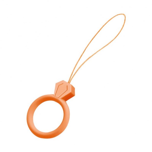 Snur pentru husa de telefon cu inel diamant - Portocaliu