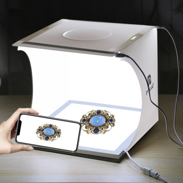 Cort Foto PULUZ PU5137 20cm LED 1100 lumeni 6 fundaluri