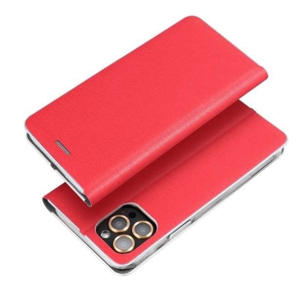 Husa Motorola Moto G 5G Forcell Luna Book Silver Tip Carte cu Magnet - Rosu