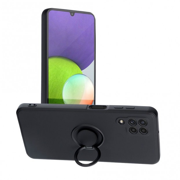 Husa Samsung Galaxy A12 Forcell Silicone Ring - Negru
