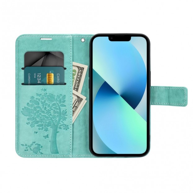 Husa Samsung Galaxy A03s Forcell Mezzo Book Tip Carte cu Magnet - Spring Green