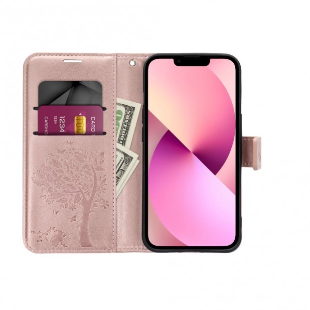 Husa Samsung Galaxy A03s Forcell Mezzo Book Tip Carte cu Magnet - Spring Pink