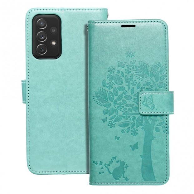 Husa Samsung Galaxy A72 Forcell Mezzo Book Tip Carte cu Magnet - Spring Green