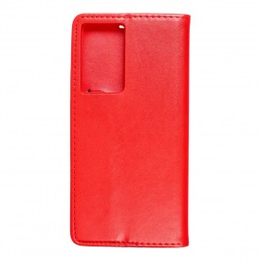 Husa Samsung Galaxy S21 Ultra Magnet Book tip carte  cu magnet, piele ecologica - rosu