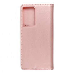 Husa Samsung Galaxy S21 Ultra Magnet Book tip carte  cu magnet, piele ecologica - rose gold