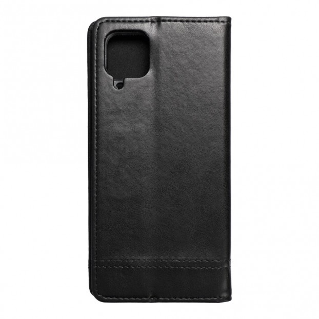 Husa Samsung Galaxy A12 Prestige Book tip carte cu magnet, piele ecologica - negru