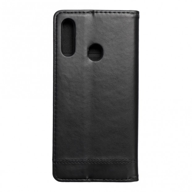 Husa Samsung Galaxy A20s Prestige Book tip carte cu magnet, piele ecologica - negru