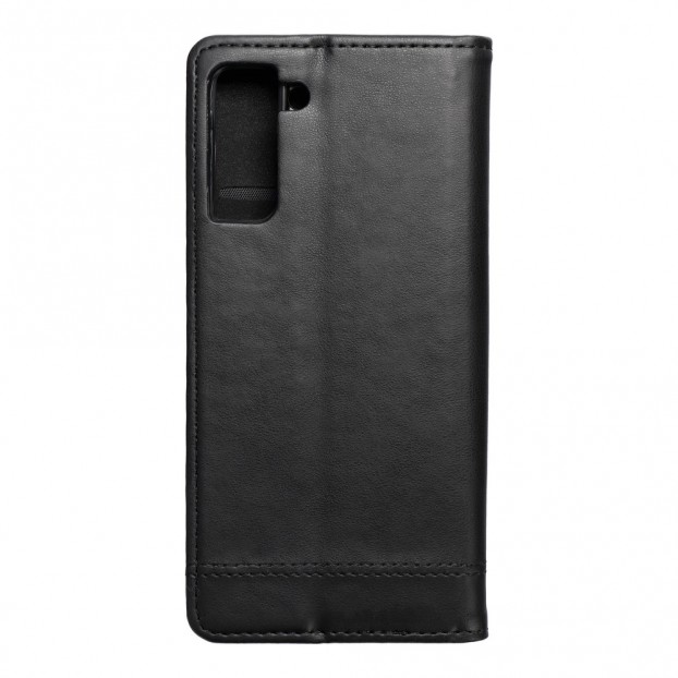Husa Samsung Galaxy S21 Plus Prestige Book tip carte cu magnet, piele ecologica - negru