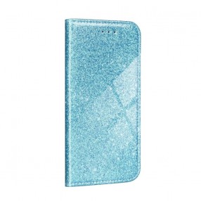 Husa Samsung Galaxy A02s Forcell Shining Case Book Tip Carte cu Magnet - Albastru