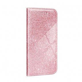 Husa Samsung Galaxy A02s Forcell Shining Case Book Tip Carte cu Magnet - Roz 
