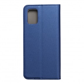 Husa Samsung Galaxy A71 Smart Book Case tip carte cu magnet - Albastru