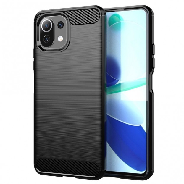 Husa Antisoc Xiaomi Mi 11 Lite Carbon - Negru Husa Antisoc Xiaomi Mi 11 Lite Carbon - Negru