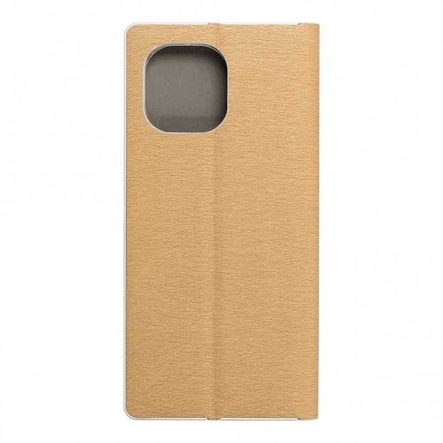 Husa Xiaomi Mi 11 Forcell Luna Book Silver Tip Carte cu Magnet - Auriu Husa Xiaomi Mi 11 Forcell Luna Book Silver Tip Carte cu Magnet - Auriu