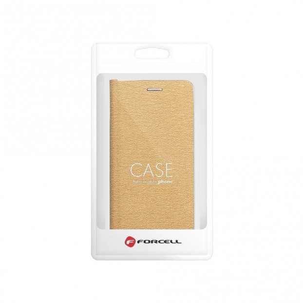 Husa Xiaomi Mi 11 Forcell Luna Book Silver Tip Carte cu Magnet - Auriu Husa Xiaomi Mi 11 Forcell Luna Book Silver Tip Carte cu Magnet - Auriu