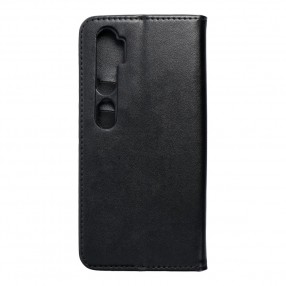 Husa tip carte Xiaomi Mi Note 10 Pro, model flip cover cu magnet, piele ecologica, negru