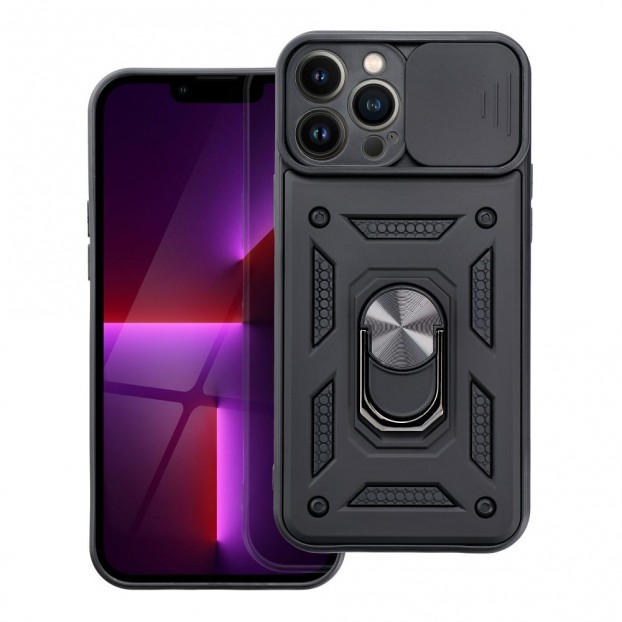 Husa Antisoc iPhone 13 Pro Max Forcell Slide Armor - Negru