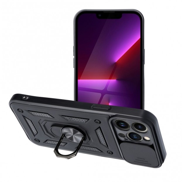 Husa Antisoc iPhone 13 Pro Max Forcell Slide Armor - Negru