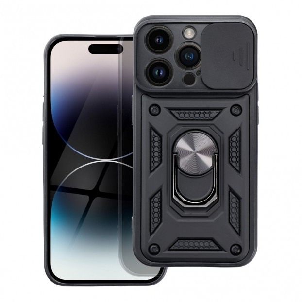 Husa Antisoc iPhone 14 Pro Forcell Slide Armor - Negru