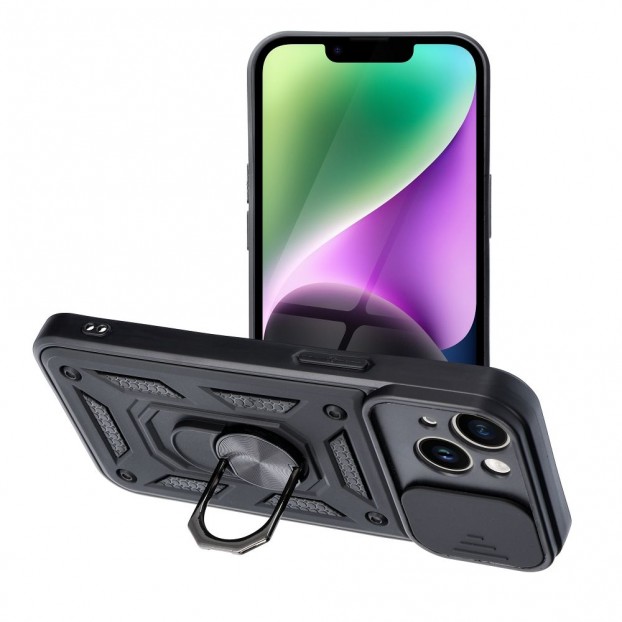 Husa Antisoc iPhone 14 Forcell Slide Armor - Negru