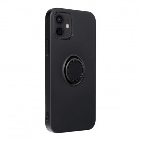Husa iPhone 12 / 12 Pro Forcell Silicone Ring - Negru