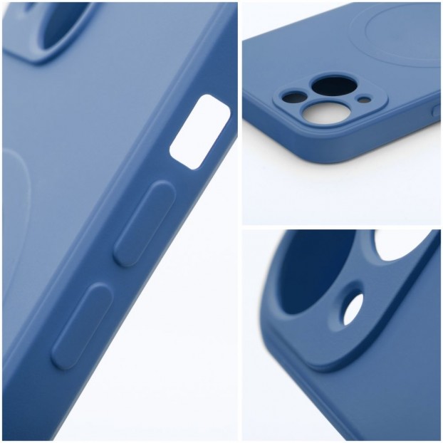 Husa iPhone 13 Pro Max Silicone Mag Cover compatibil cu MagSafe - Albastru