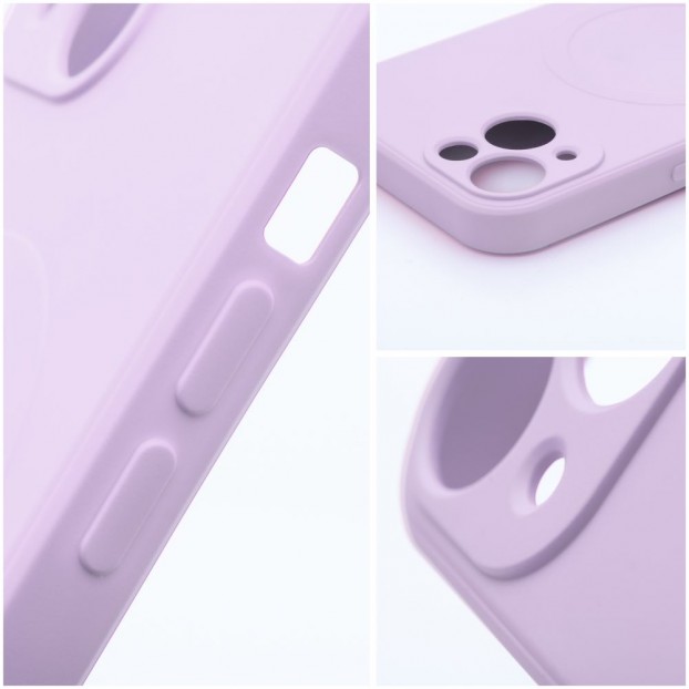 Husa iPhone 13 Pro Max Silicone Mag Cover compatibil cu MagSafe - Roz