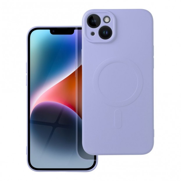 Husa iPhone 14 Plus Silicone Mag Cover compatibil cu MagSafe - Mov