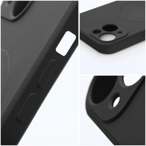 Husa iPhone 14 Plus Silicone Mag Cover compatibil cu MagSafe - Negru