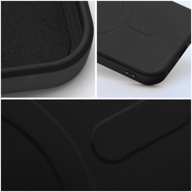 Husa iPhone 14 Plus Silicone Mag Cover compatibil cu MagSafe - Negru