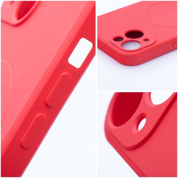Husa iPhone 14 Pro Max Silicone Mag Cover compatibil cu MagSafe - Rosu