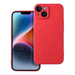 Husa iPhone 14 Silicone Mag Cover compatibil cu MagSafe - Rosu