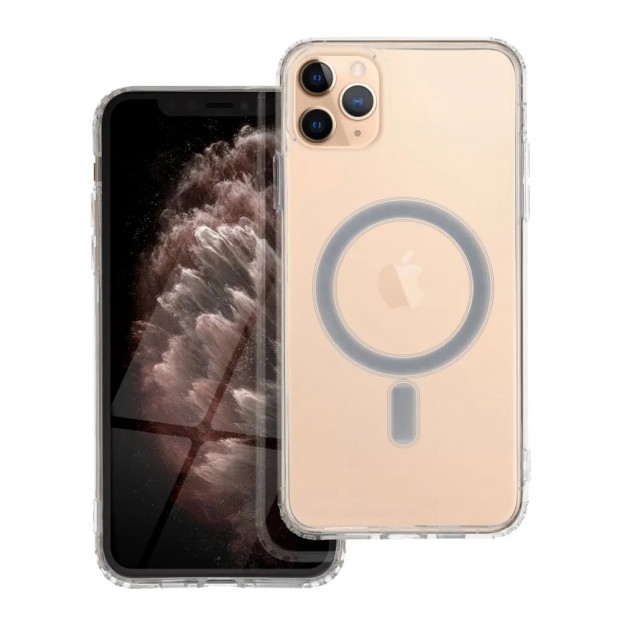Husa iPhone 11 Pro Max Clear MagSafe Hybrid TPU - Transparent