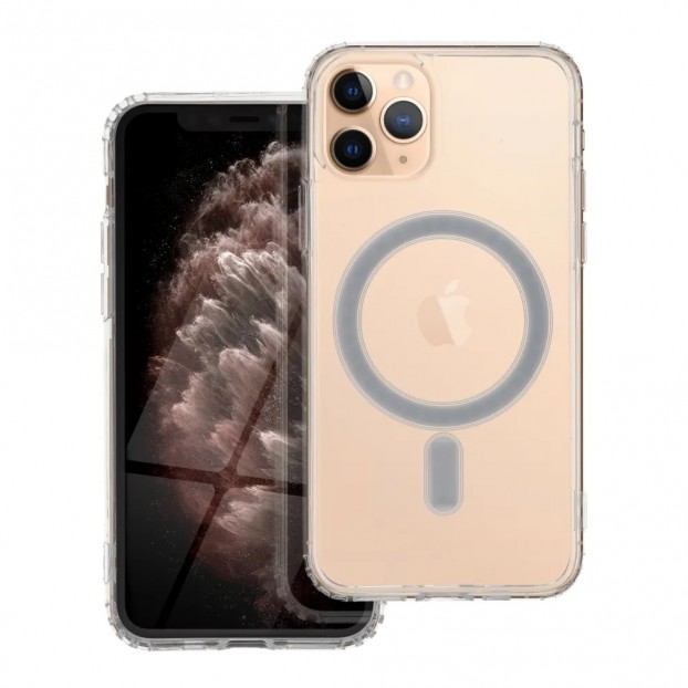 Husa iPhone 11 Pro Clear MagSafe Hybrid TPU - Transparent