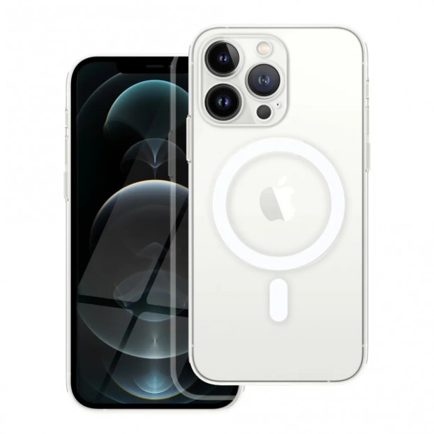 Husa iPhone 12 Pro Clear MagSafe Hybrid TPU - Transparent
