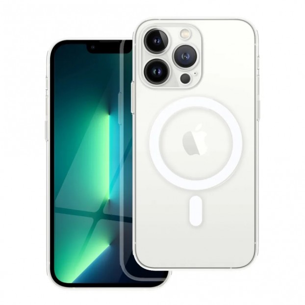 Husa iPhone 13 Pro Clear MagSafe Hybrid TPU - Transparent