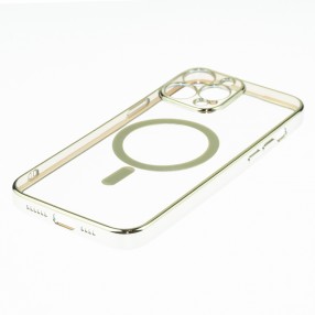 Husa iPhone 13 Pro Soft MagSafe TPU - Classy Silver