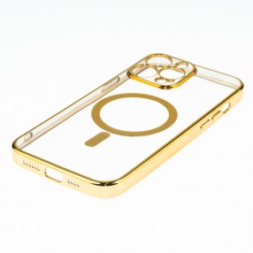 Husa iPhone 13 Pro Soft MagSafe TPU - Luxury Gold