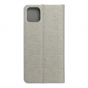 Husa iPhone 11 Pro Max Forcell Luna Book Silver Tip Carte cu Magnet - Argintiu