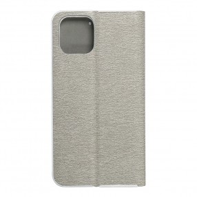 Husa iPhone 11 Pro Forcell Luna Book Silver Tip Carte cu Magnet - Argintiu