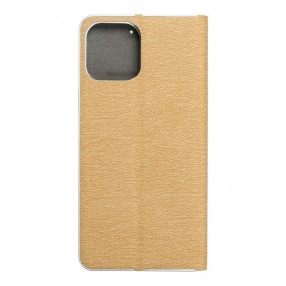 Husa iPhone 12 Pro Max Forcell Luna Book Silver Tip Carte cu Magnet - Auriu