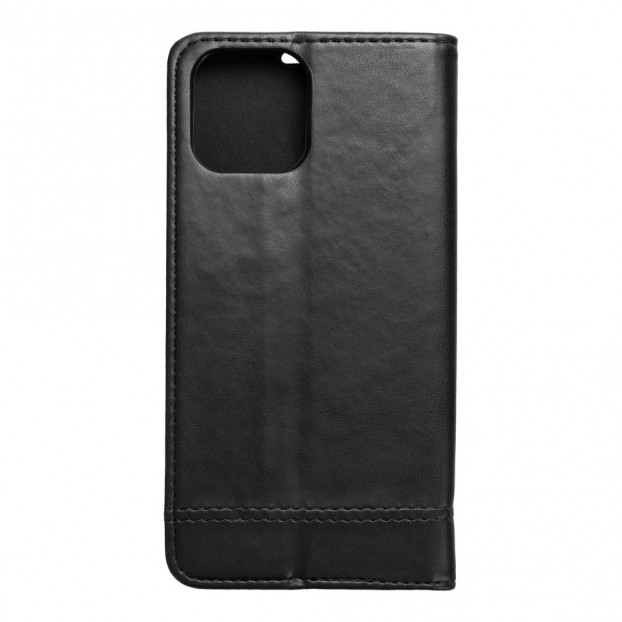 Husa iPhone 12 Pro Max Prestige Book tip carte cu magnet, piele ecologica - negru Husa iPhone 12 Pro Max Prestige Book tip carte cu magnet, piele ecologica - negru