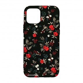 Husa iPhone 12 / 12 Pro LUXO TPU - Red Flowers 