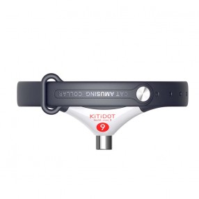 Zgarda Interactiva Laser pentru Pisica Cheerble KiTiDOT Laser Cat Collar - Negru