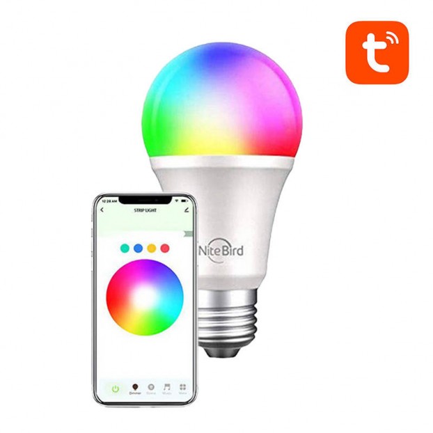 Bec Inteligent LED GOSUND WB4, Wi-Fi RGB + W, 8W, 800lm, clasa A+, E27