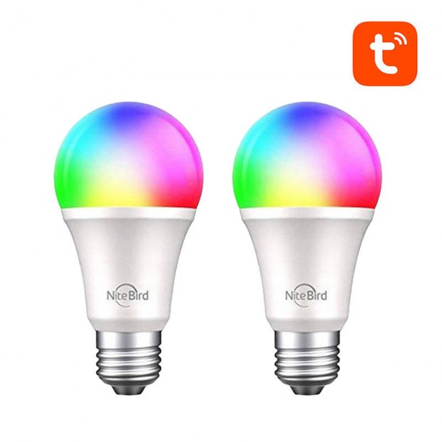 Set 2x Bec Inteligent LED GOSUND WB4, Wi-Fi RGB + W, 8W, 800lm, clasa A+, E27