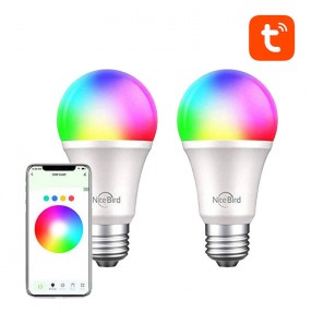 Set 2x Bec Inteligent LED GOSUND WB4, Wi-Fi RGB + W, 8W, 800lm, clasa A+, E27