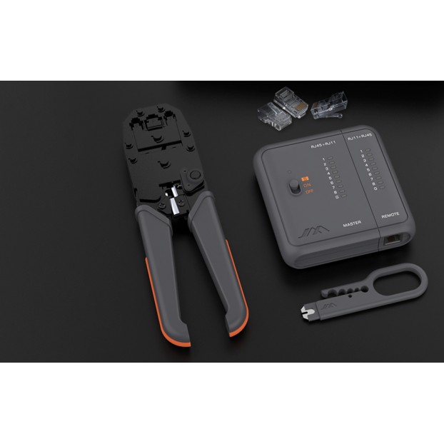 Kit Tester 5-in-1 JIMI Home RJ45, pentru cabluri - Negru Kit Tester 5-in-1 JIMI Home RJ45, pentru cabluri - Negru